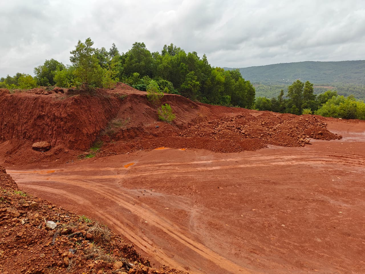 Laterite mining site Karnataka